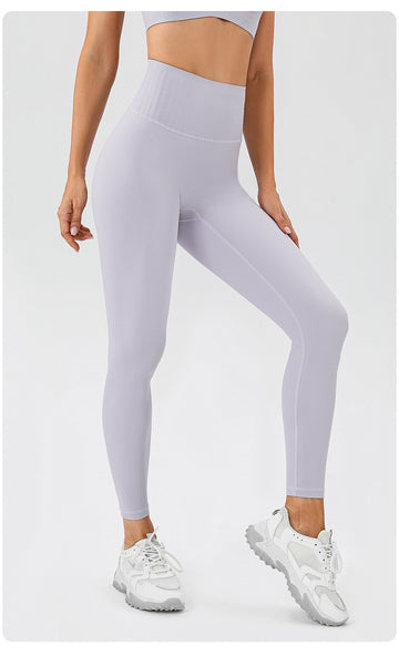HERA FIT - Seamless Fit Yoga Pants Nude Feel High Waist Belly Contracting No Embarrassment Line Hip Lifting Fitness Sports Pants