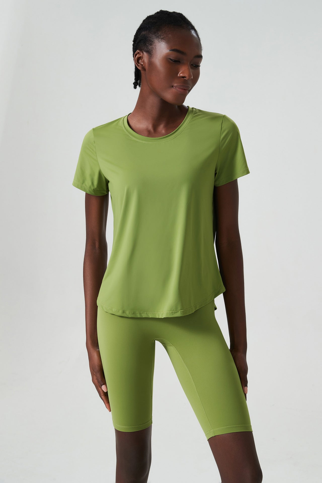 HERA FIT - Short Sleeve Yoga Suit  Two Piece Workout Sportswear