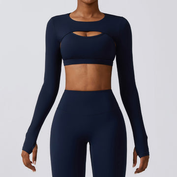 HERA FIT - Long Sleeved  Yoga Clothes Nude Feel Workout Clothes Top Running