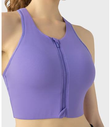 HeraFit- Front Zipper  Sports Bra