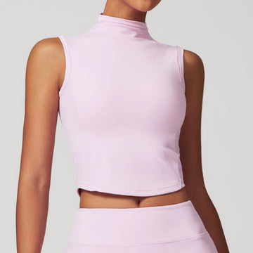 HERA FIT - Sollinarry Brushed Yoga Vest Women Tight Fitting Cinched Running Fitness Top Casual Exercise Yoga Clothes