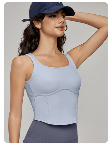 HERA FIT - Top with Chest Pad /Workout Top/Sports Vest