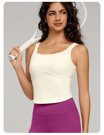 HERA FIT - Top with Chest Pad /Workout Top/Sports Vest
