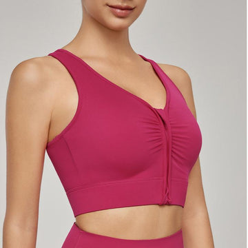 HERA FIT - Front Zipper Push-up Bra Workout Yoga Vest