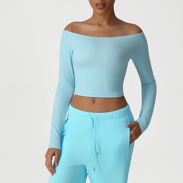 Hera Fit - Yoga  Long Sleeve/ off Shoulder/ High Elastic/ Fitness / T shirt