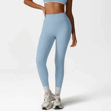 HERA FIT - Contrast Color Yoga Ninth Pants Peach Hip Raise High Top Sports Trousers Running Cycling Pants Fitness Trousers