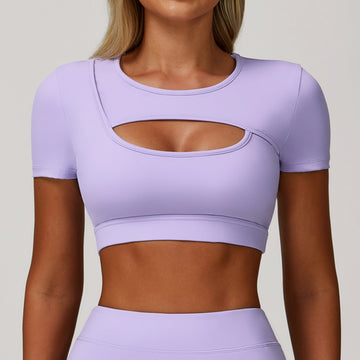 HERA FIT - Yoga Short Sleeve  Running Fitness Sports Top