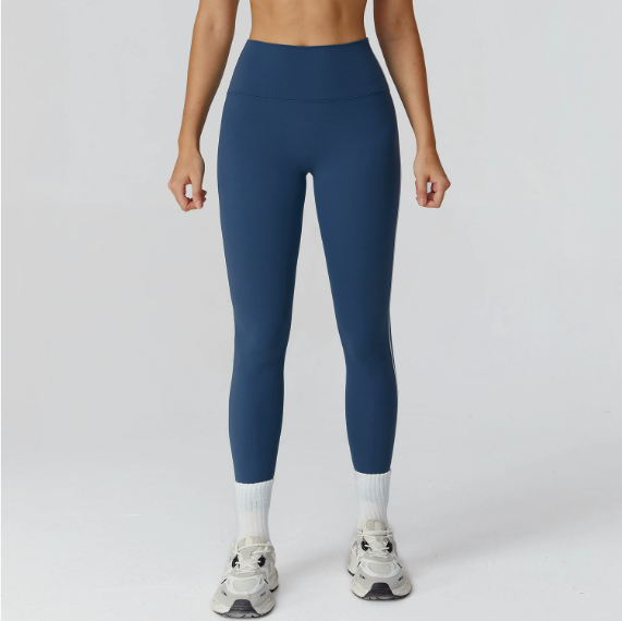 HERA FIT - Sollinarry Contrast Color Brushed Yoga Trousers High Waist Tight Trousers Outdoor Cycling Running Exercise Workout Pants