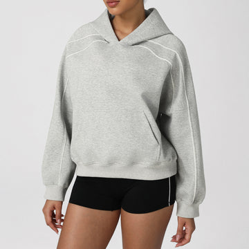 HERA FIT - Autumn Winter Loose Thickened Casual Sports Sweater Outdoor Running Hooded Long Sleeve Dance Training Fitness Jacket