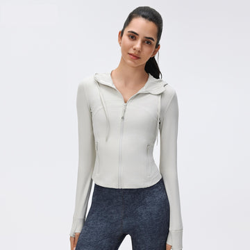 HERA FIT -  Short Waist-Tight Slim Look Running Fitness Jacket Coat