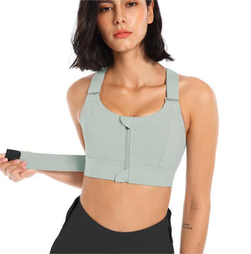HERA FIT - Zipper Sports Underwear  High Strength Shockproof Push up Workout Bra