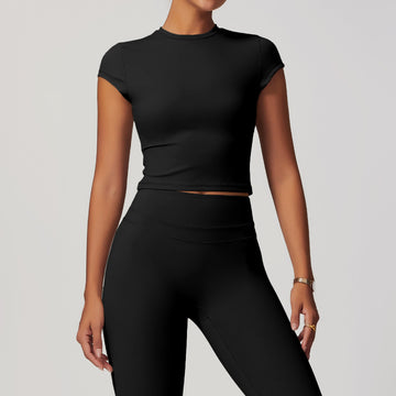 HERA FIT - Short Sleeve Running Workout T Shirt Top