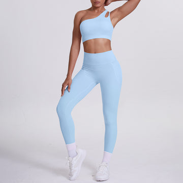 HERA FIT -Yoga Bra Nude Feel Sports Underwear Running Yoga Pants Fitness Pocket Trousers Set
