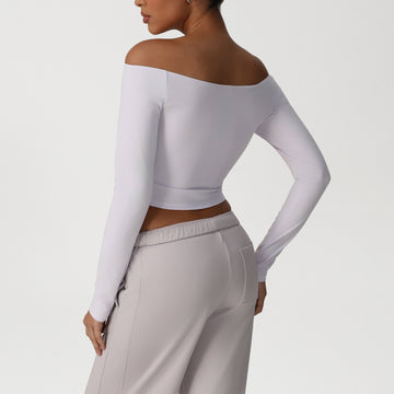 Hera Fit - Yoga  Long Sleeve/ off Shoulder/ High Elastic/ Fitness / T shirt