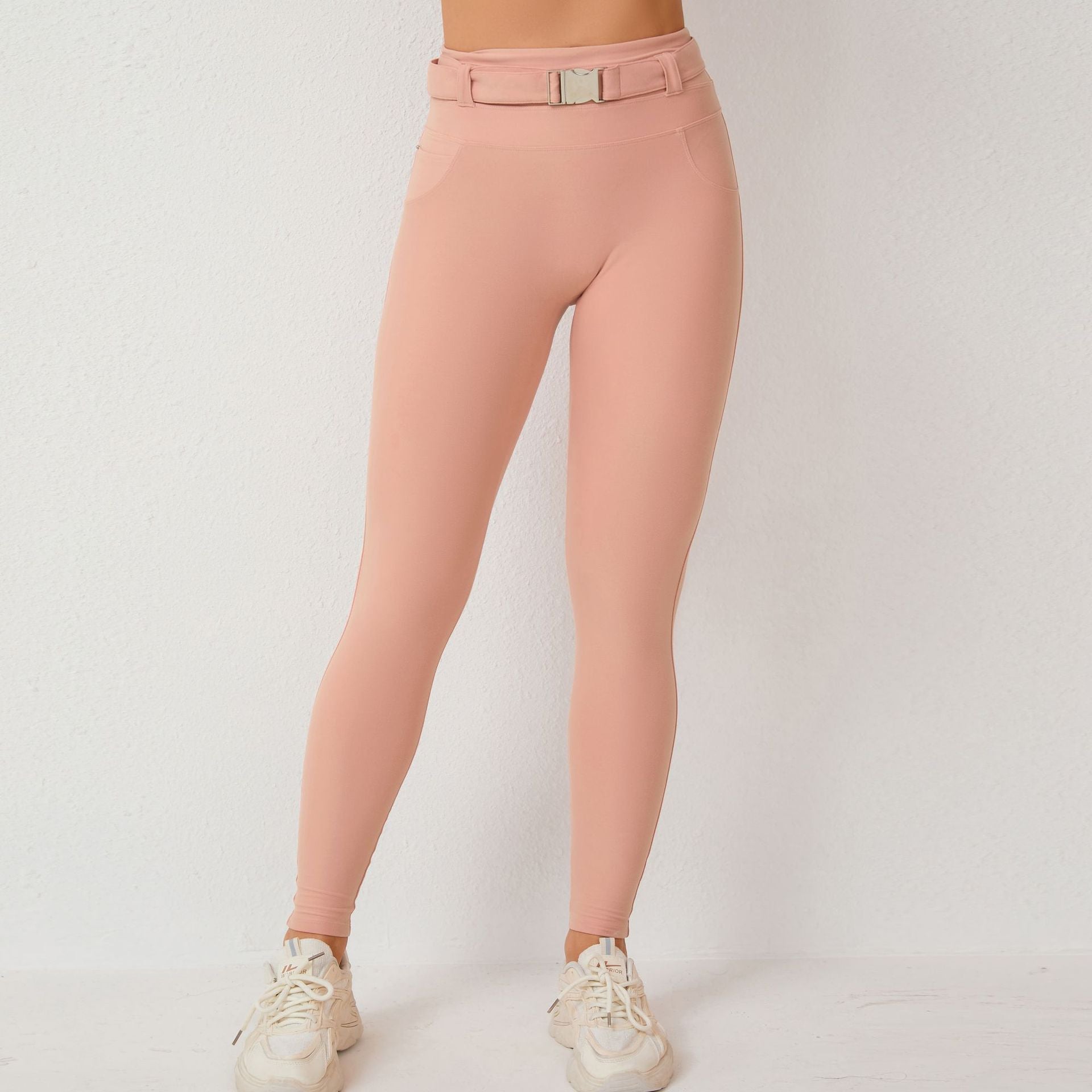 Hera Fit - Imitation Denim/Quick Drying Pants with Belt