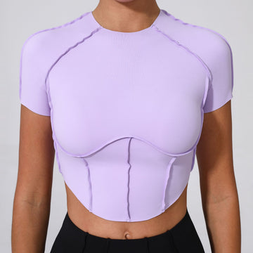 HERA FIT - Yoga Short Sleeve No Chest Pad Quick Drying