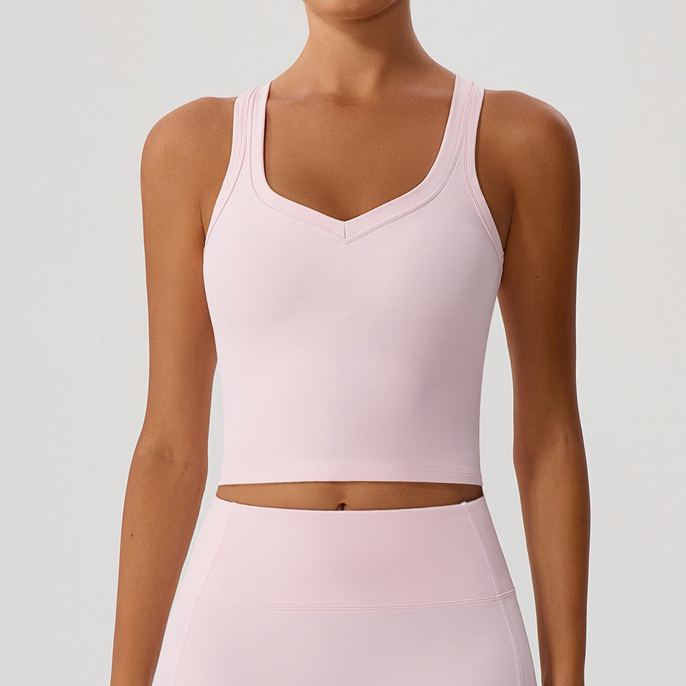 HERA FIT - High Elastic Sports Yoga Vest /Chest Pad Workout Running Top