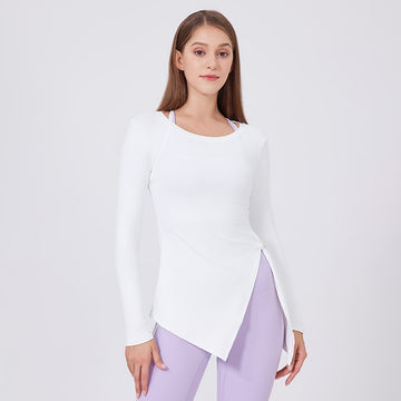 HERA FIT - Slim Fit Slimming Top Sweet Sexy Wear Workout Clothes Running Yoga Slimming Long Sleeves Quick Drying Exercise T Shirt Women