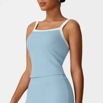 HERA FIT - Sleeveless Camisole with Pad Contrast Color Design Yoga Clothes Vest Dance Sports Top