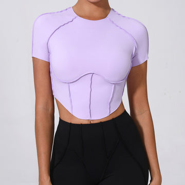 HERA FIT - Yoga Short Sleeve No Chest Pad Quick Drying