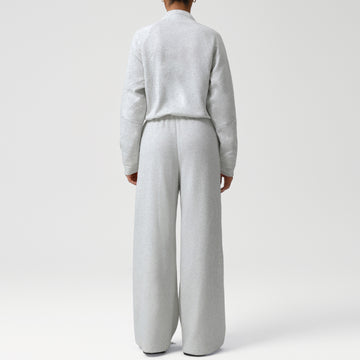 HERA FIT - Sports Pants Sweatshirt Women High Waist Casual Wide Leg Pants Autumn Winter Yoga Workout Clothes Warm Set