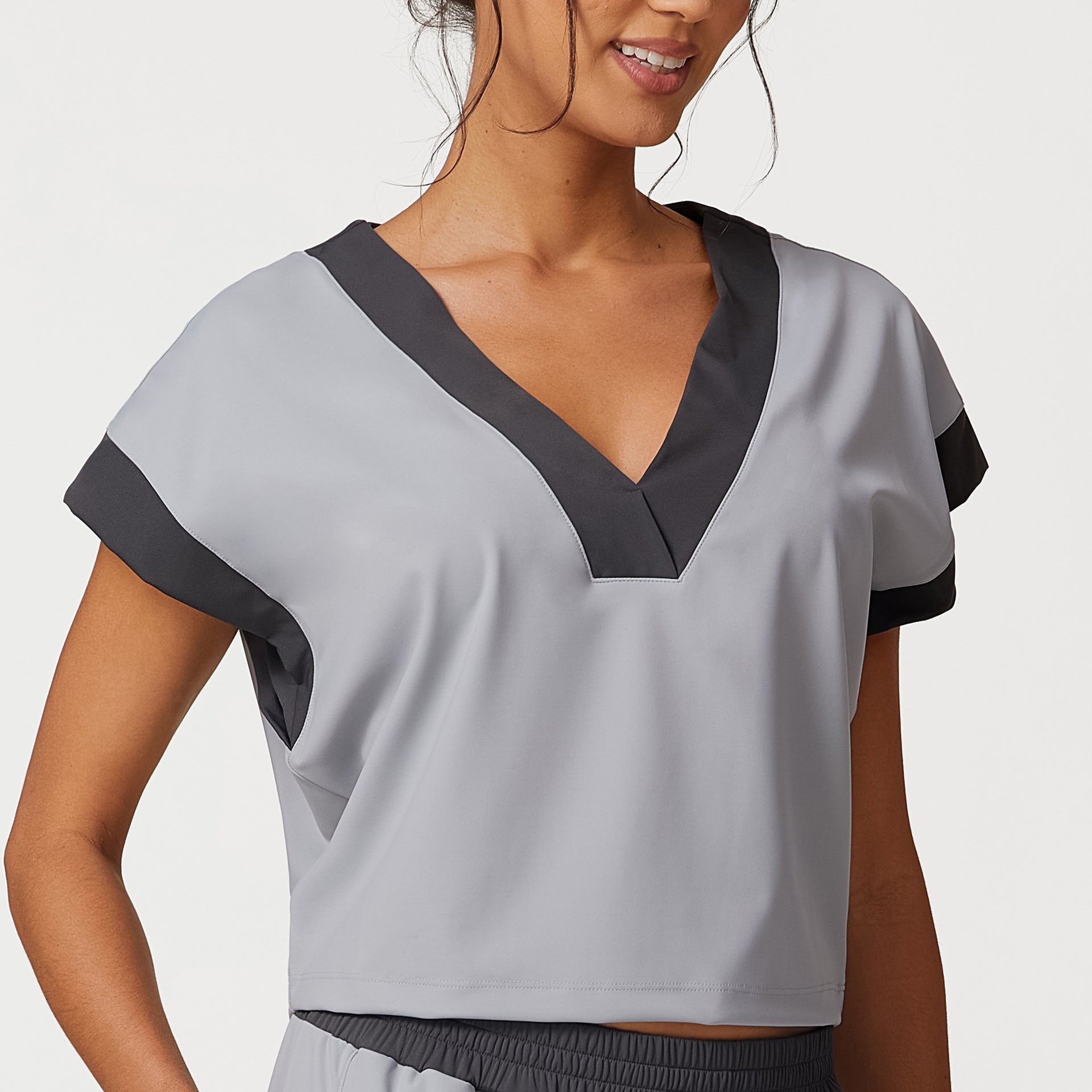Circulating Gray Graphite Gray Short Sleeve