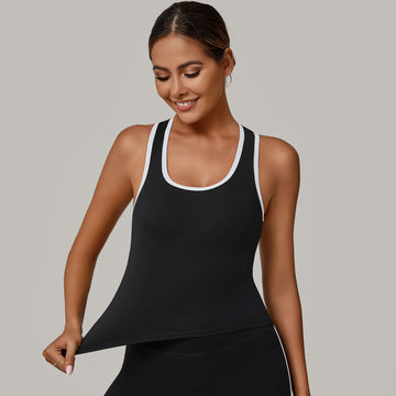 HERA FIT - No Chest Pad / Yoga Vest Quick Drying Workout Top Outer Wear Running Exercise Vest