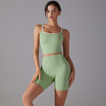HERA FIT -  High Waist Hip Lift Skin Friendly No Embarrassment Line Sports Shorts Running Fitness Yoga Sets