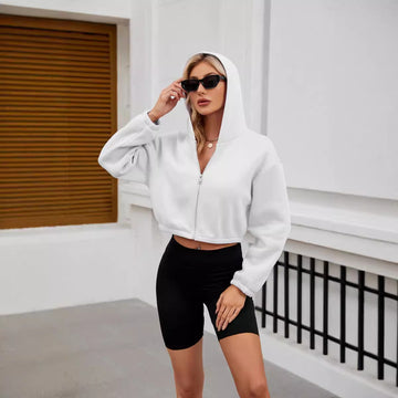 Hera Fit - Autumn Winter Zipper Hooded / Short Long Sleeve/ Sweatshirt
