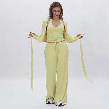 HERA FIT - Yoga Long Sleeve Strap Yoga Clothes Outdoor High Grade Sports Fitness Clothes