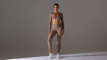 HERA FIT - Internet Celebrity Yoga Clothes Trend Sports Push Up Long Sleeve Solid Color Slim Elastic Workout Clothes Running Training Sports Suit