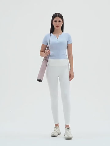 Hera Fit - Front Zipper with Chest Pad /Workout Top/  T shirt